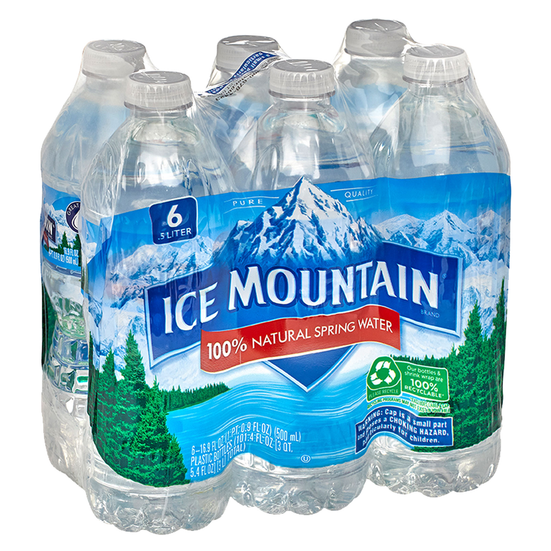Ice Mountain 6pk Natural Spring Water 0.5L Btl