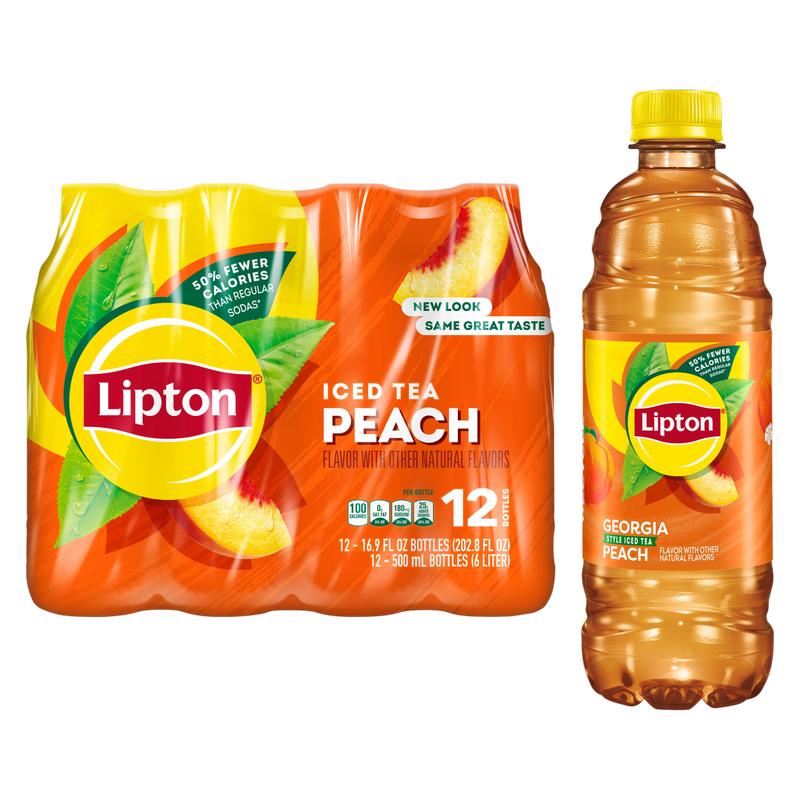 Lipton Iced Peach Tea 12pk 16.9oz Bottle