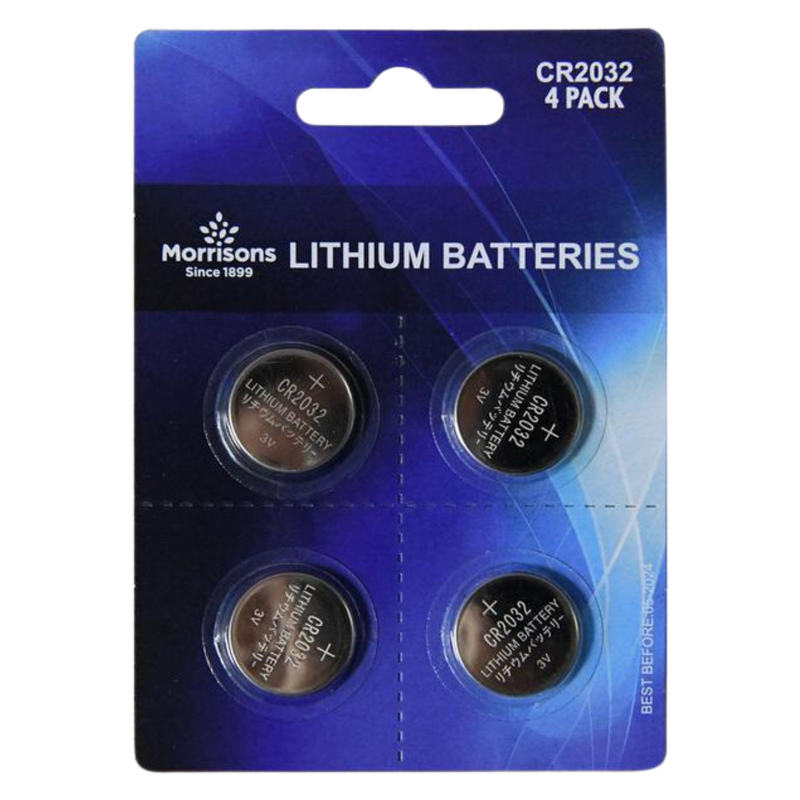 Morrisons Lithium Batteries Cr2032, 4pcs