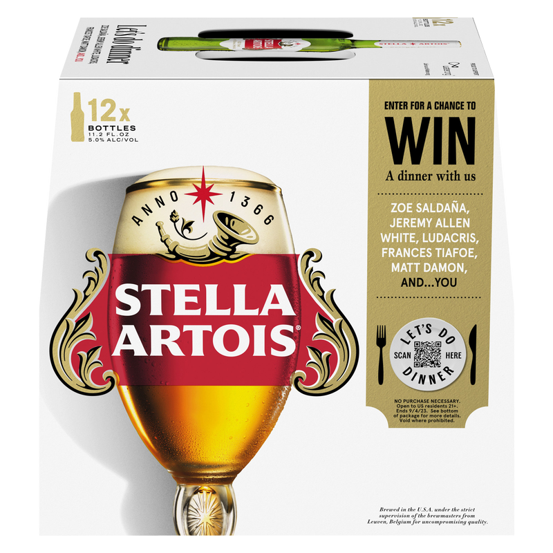 Stella Artois 12pk 11.2oz Btl 5.0% ABV