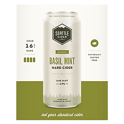 Seattle Cider Basil Mint 4pk 16oz Can