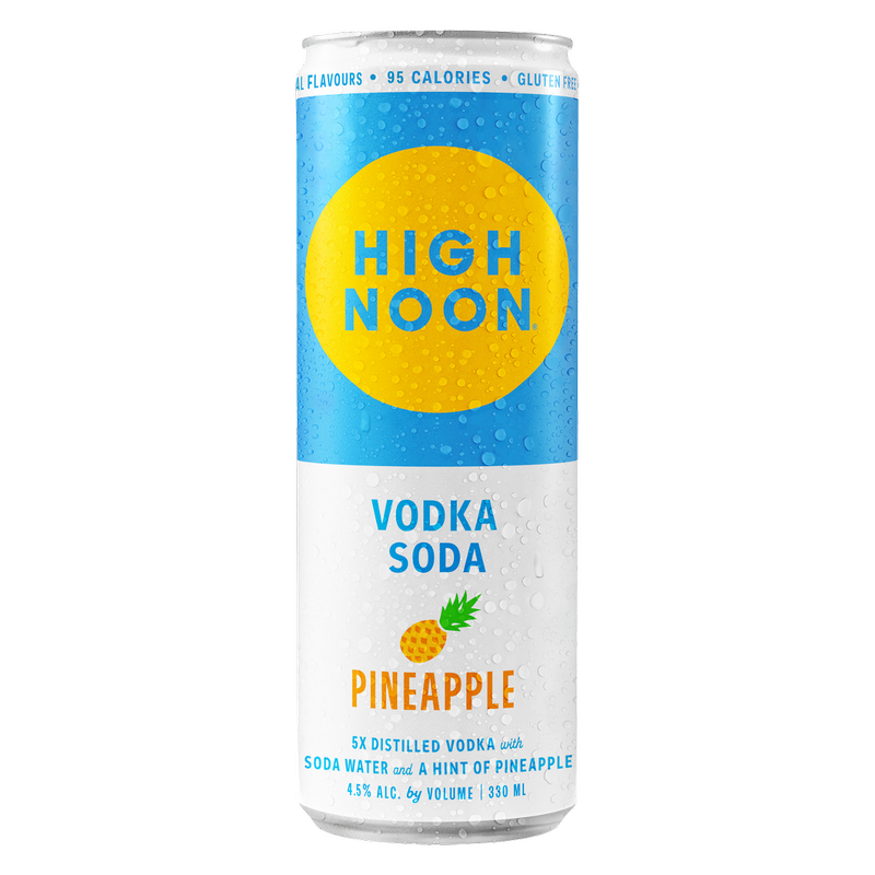 High Noon Pineapple Vodka & Soda, 330ml