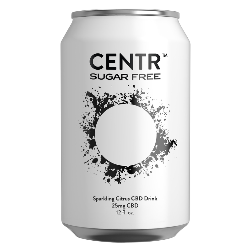 CENTR Sparkling Sugar Free CBD Drink 12oz Can 25mg