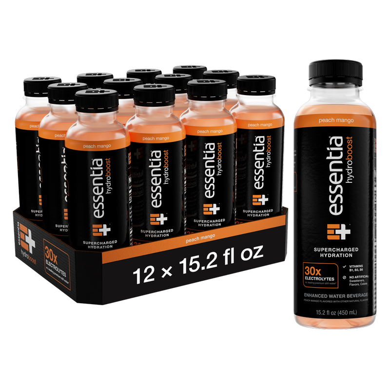 Essentia Hydroboost Mango Peach 12 pack 15.2oz Bottle