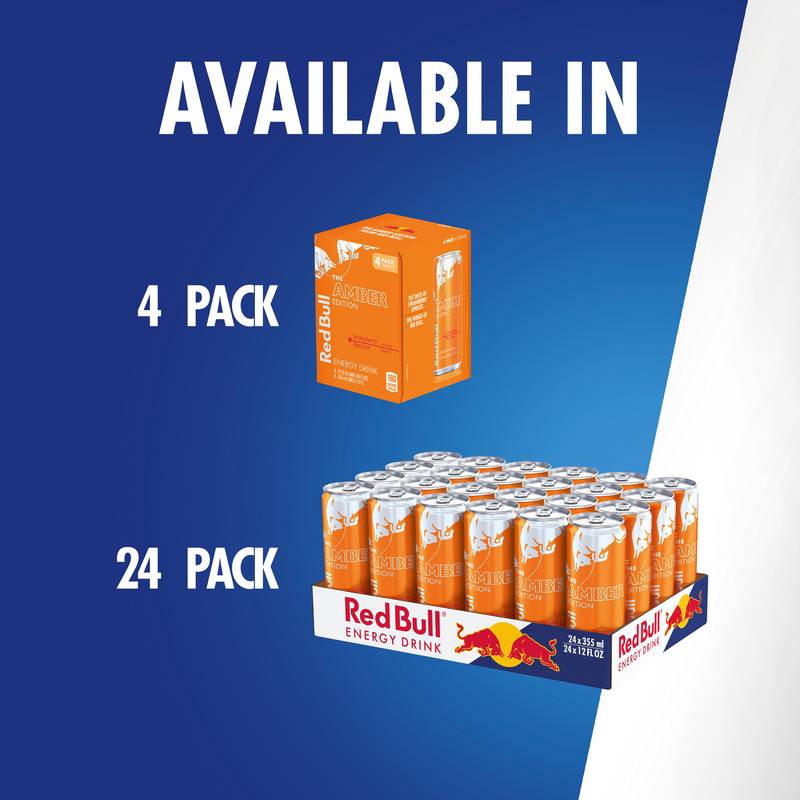 Red Bull Energy Drink The Amber Edition Strawberry Apricot 24pk 12oz Can