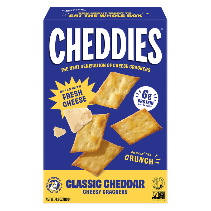 Cheddies Classic Cheddar Cheesy Crackers, 4.2oz