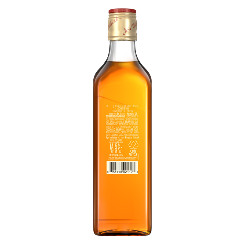 Johnnie Walker Red Label Blended Scotch Whisky, 375 mL