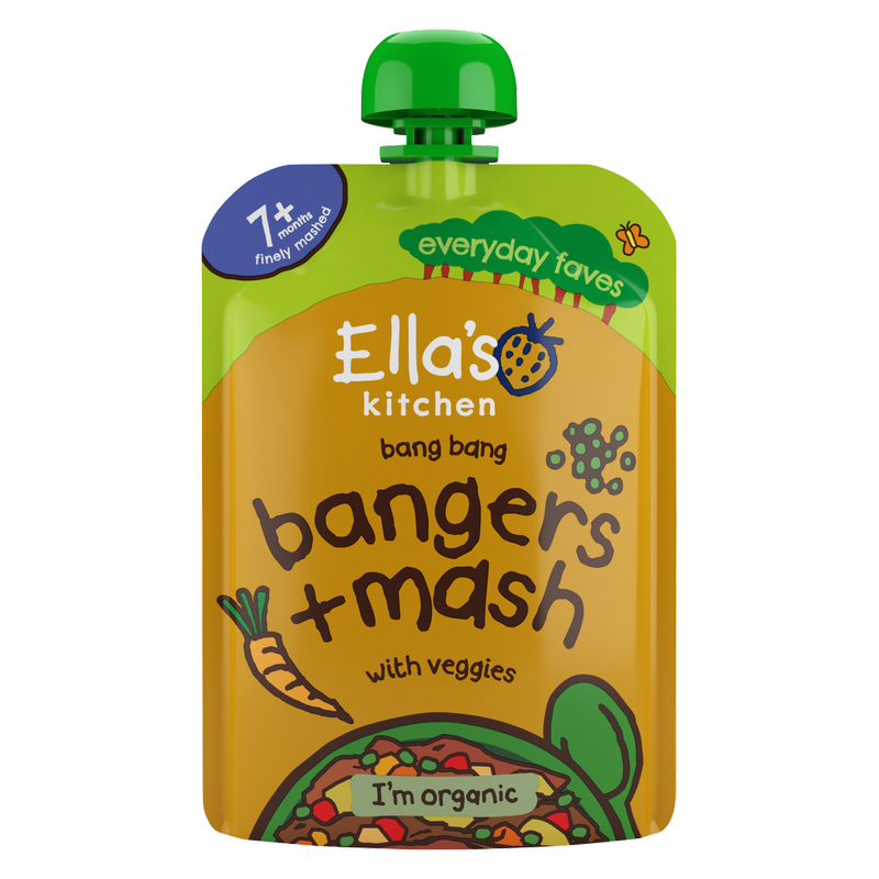 Ella's Kitchen Organic Bangers and Mash Baby Pouch 7m+, 130g