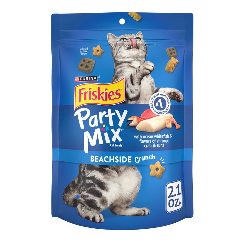 Friskies Party Mix Beachside Crunch Cat Treats, 2.1oz. 
