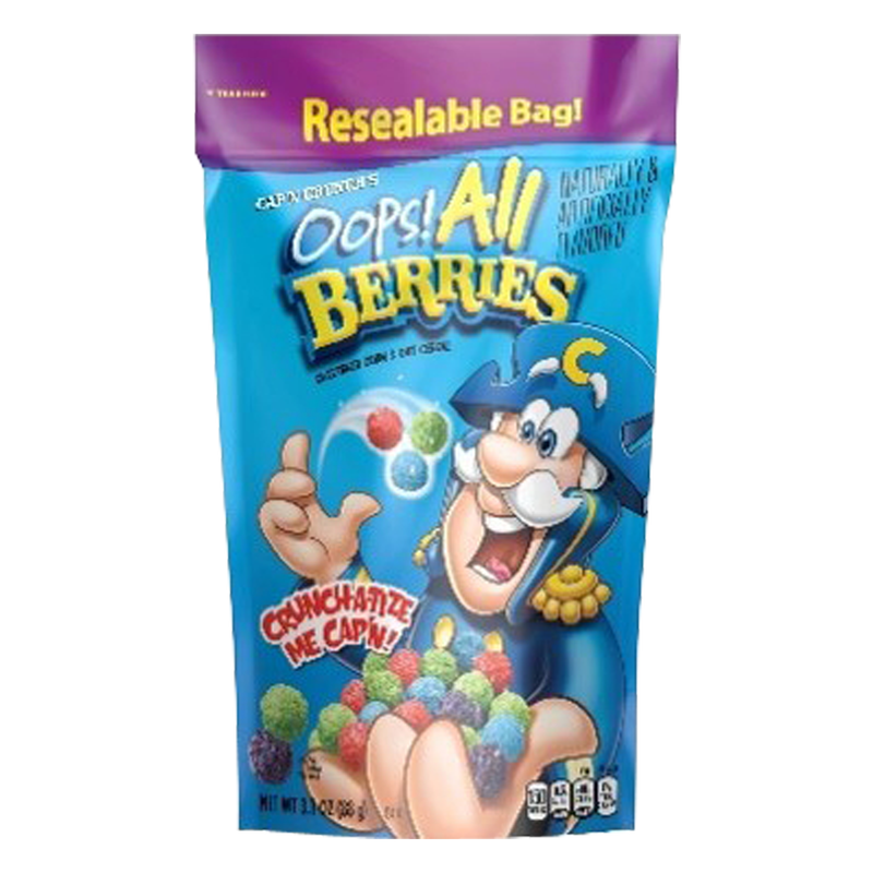 Cap'n Crunch Corn & Oat Cereal Oops! All Berries 3.1oz