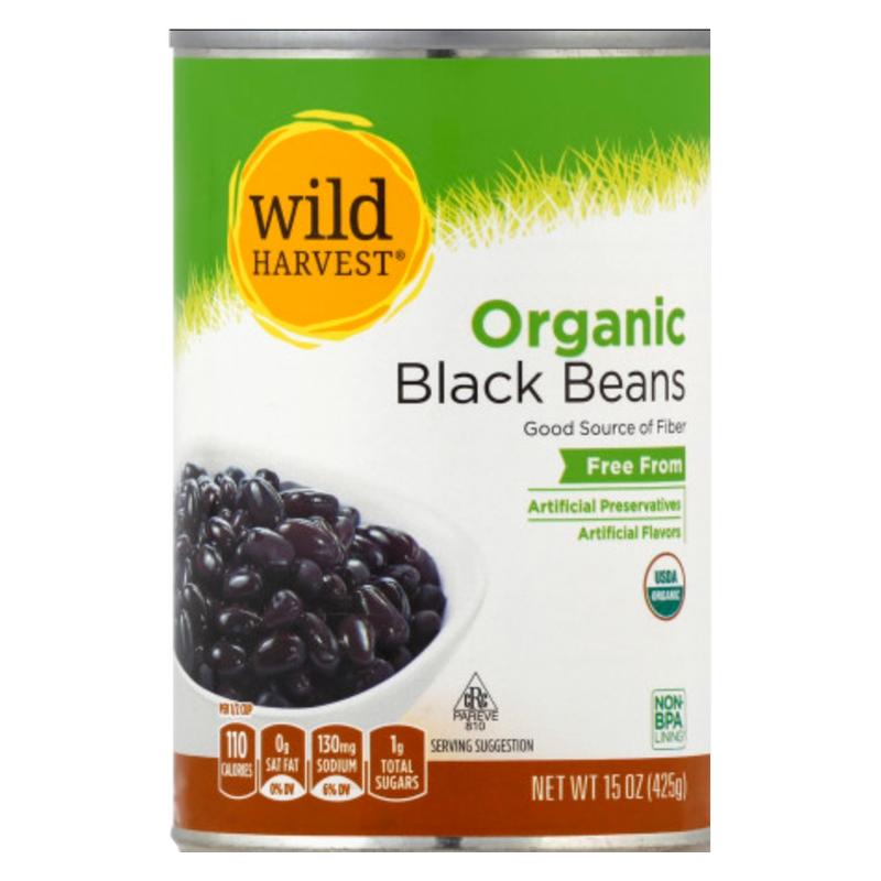 Wild Harvest Organic Black Beans 15oz 