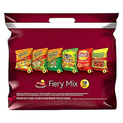 Frito Lay Fiery Mix Variety Pack 17oz