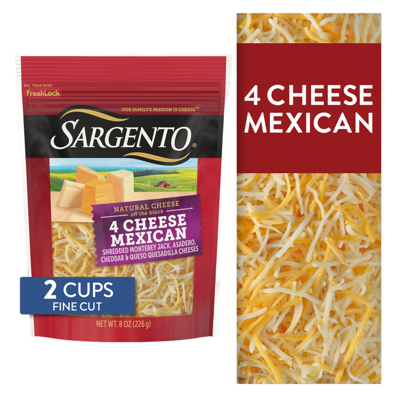 Sargento Natural Finely Shredded 4 Cheese Mexican Blend - 8oz