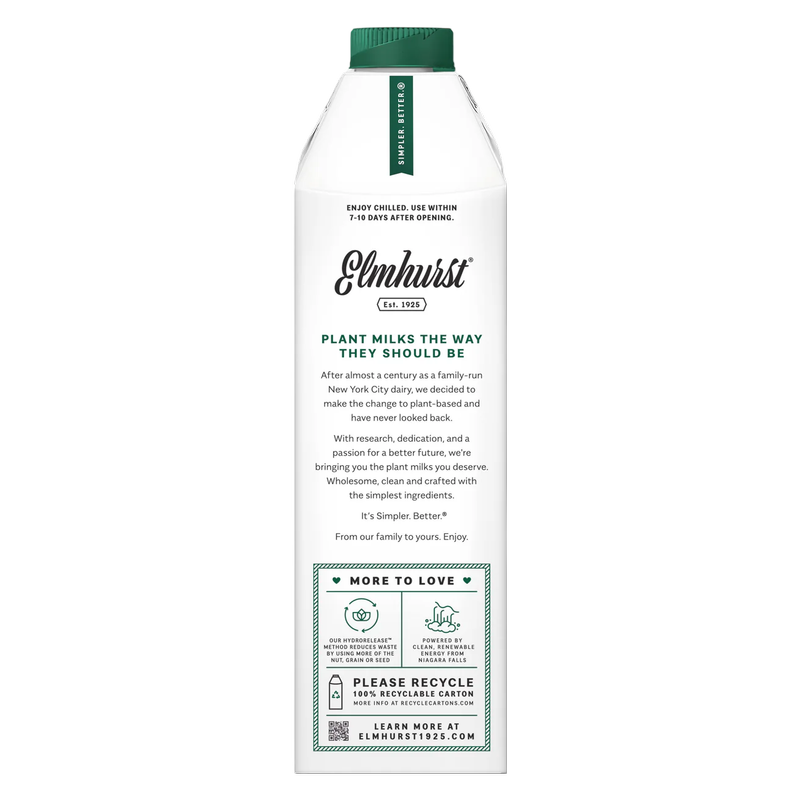 Elmhurst Unsweetened Almond Milk 32oz Ctn