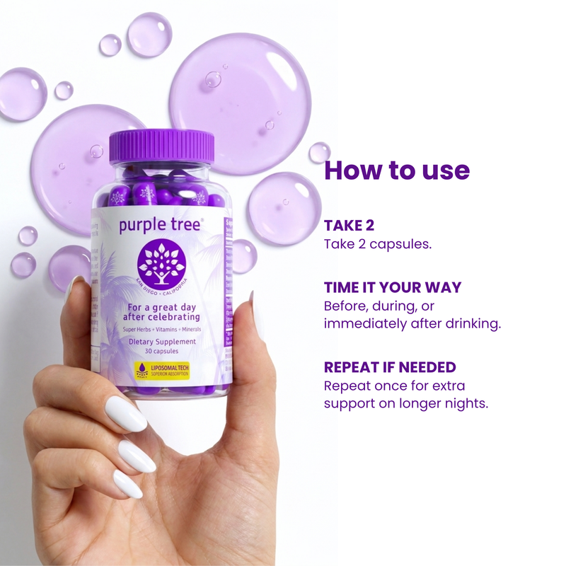 Purple Tree® Post-Drink Wellness Bottle (30ct)