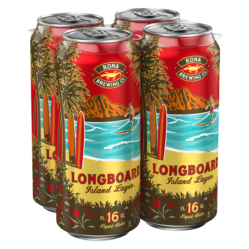 Kona Longboard Island Lager 4pk 16oz Can