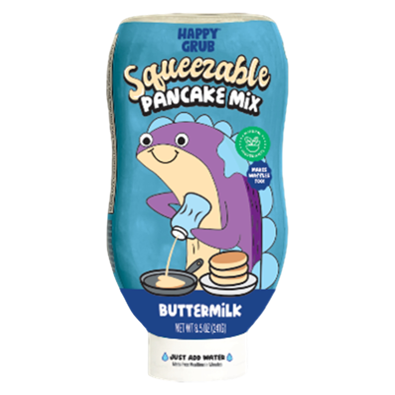 Happy Grub Squeezable Instant Pancake Mix-Buttermilk, 8.5oz. 