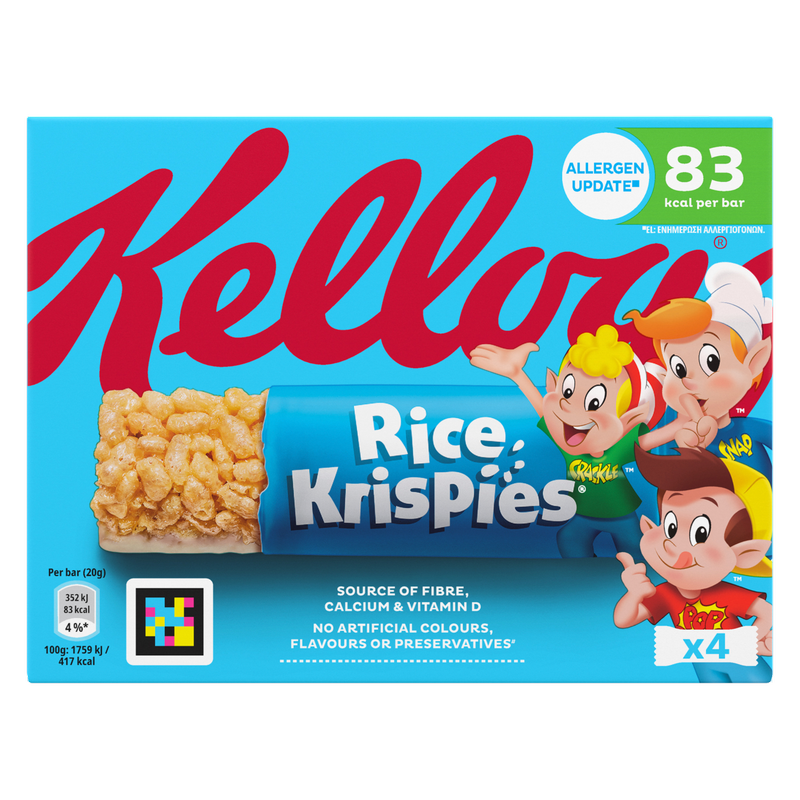 Kellogg's Rice Krispies Snack Bar, 4 x 20g