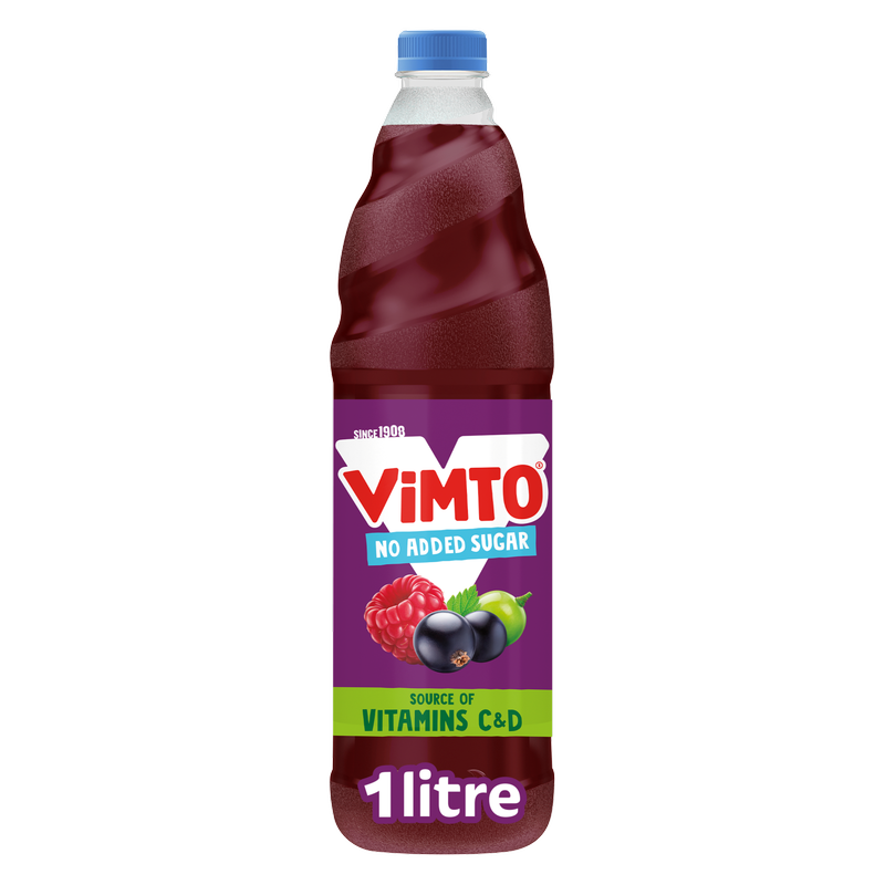 Vimto Original No Added Sugar Real Fruit Squash, 1L