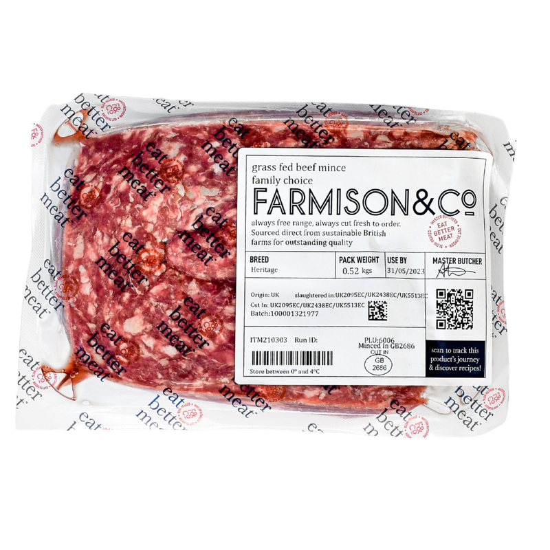 Farmison & Co Grass Fed Beef Mince, 500g