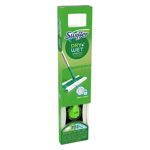 Swiffer Sweeper 2-in-1, Dry and Wet Multi Surface Floor Sweeping and Mopping Starter Kit