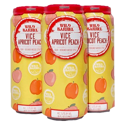 Wild Barrel Brewing Vice Apricot Peach 4pk 16oz