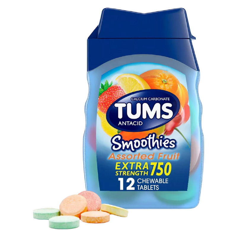 TUMS Extra Strength Smoothies Assorted Fruit 12ct