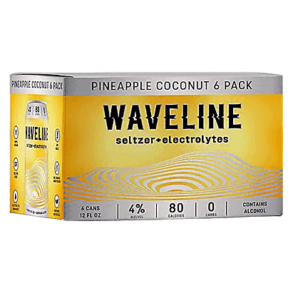 Waveline Seltzer Pineapple Coconut 6pk 12oz Can