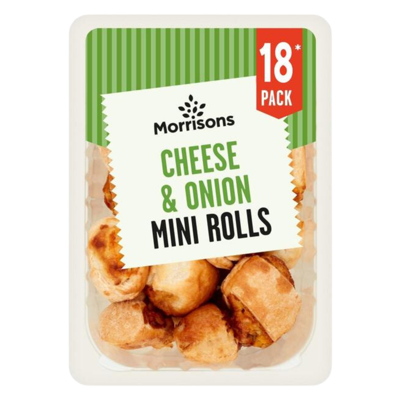 Morrisons 18 Mini Cheese & Onion Rolls, 180g