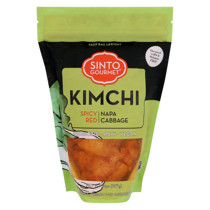 Sinto Gourmet Spicy Red Napa Cabbage Kimchi, 14 oz