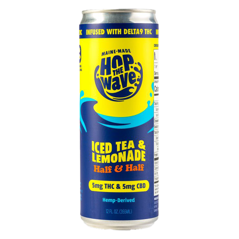 Hop The Wave THC 5mg Iced Tea & Lemonade 4pk 12oz Can