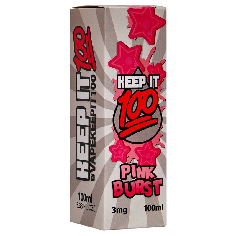 Keep It 100 Pink Burst 3 mg E-Liquid 100 ml Bottle
