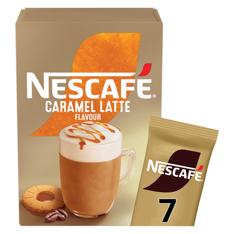Nescafe Latte Caramel Instant Coffee, 7 x 17g