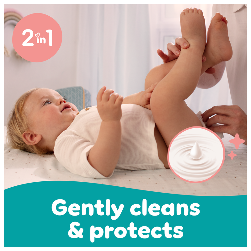 Pampers Sensitive Baby Wipes Plastic Free, 4 x 52pcs