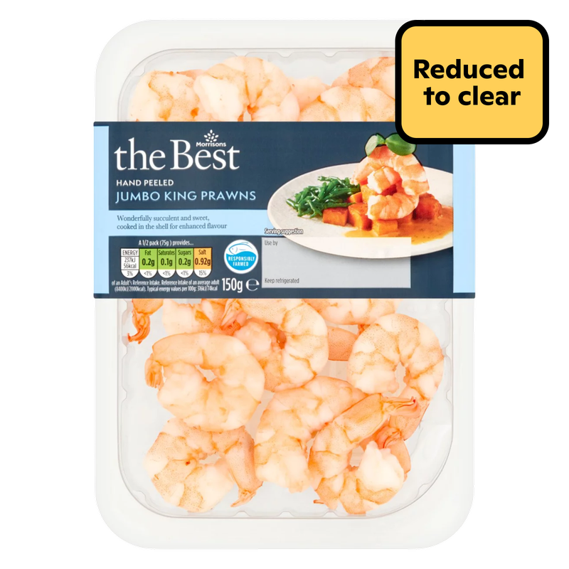 Reduced -  Morrisons The Best Jumbo King Prawns, 150g