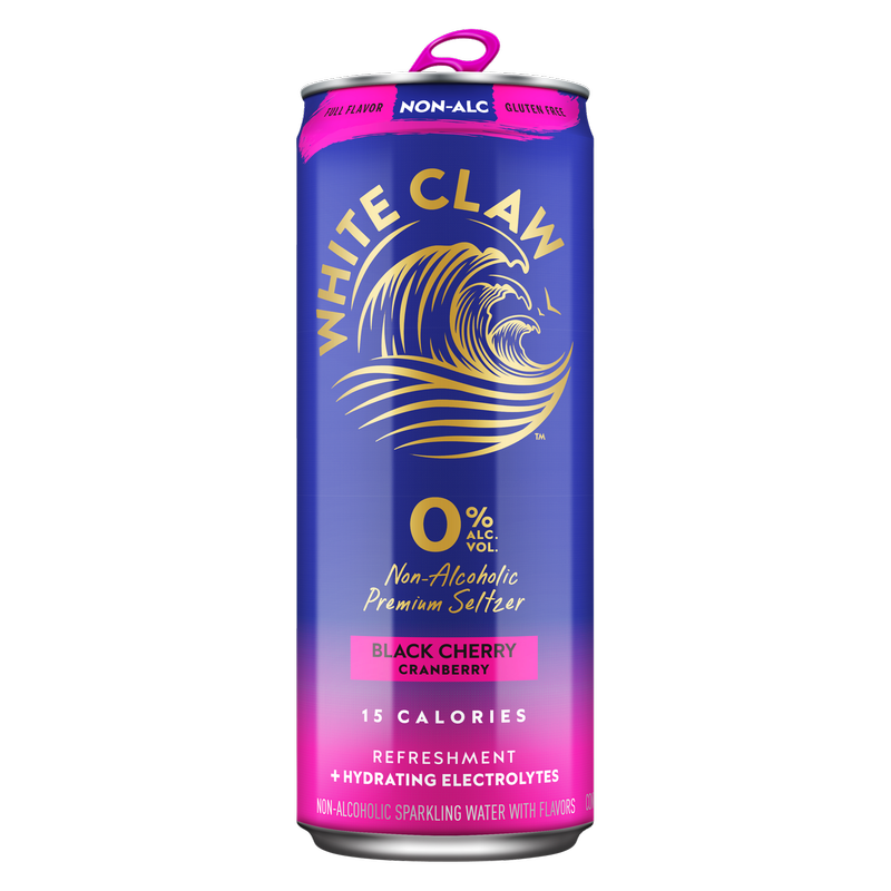 White Claw 0% Black Cherry Cranberry Single 12oz Can