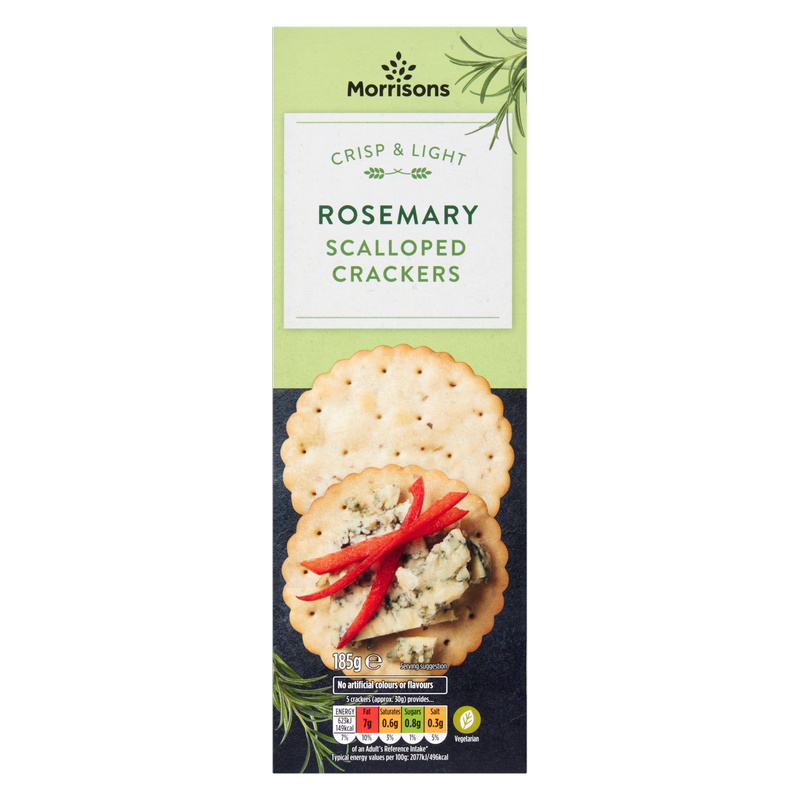 Morrisons Rosemary Scalloped Crackers, 185g