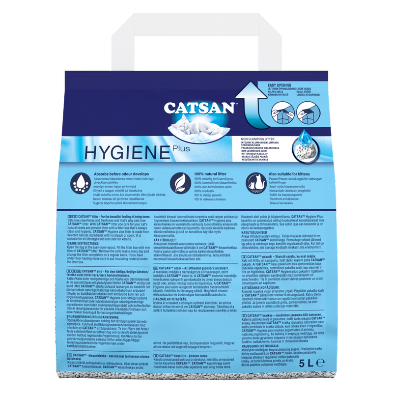 Catsan Hygiene Non-Clumping Odour Control Cat Litter, 5L