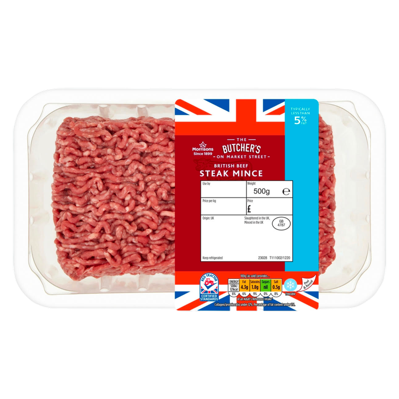 Morrisons British 5% Beef Steak Mince, 500g