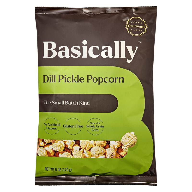 Basically Premium Dill Pickle Small Batch Popcorn 6oz