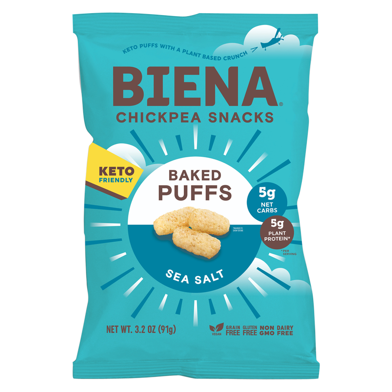 Biena Sea Salt Baked Chickpea Puffs 3.2oz
