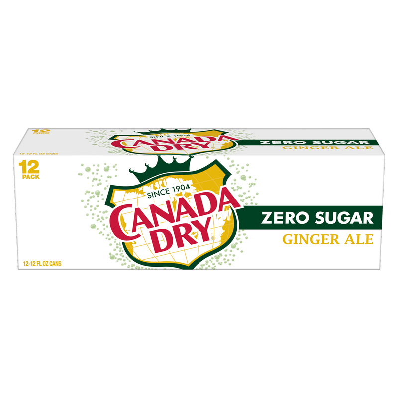 Canada Dry Ginger Ale Zero Sugar 12pk 12oz Can