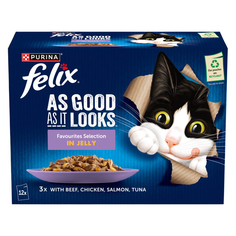 Felix As Good As It Looks Favourites Selection Cat Food, 12 x 85g