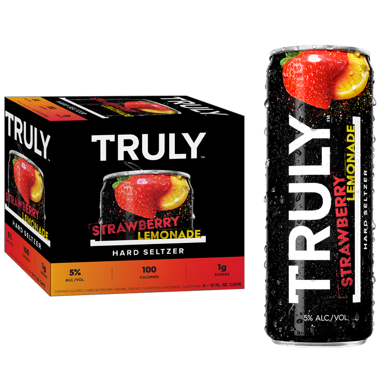 TRULY Strawberry Lemonade Hard Seltzer 6pk 12oz Can 5.0% ABV