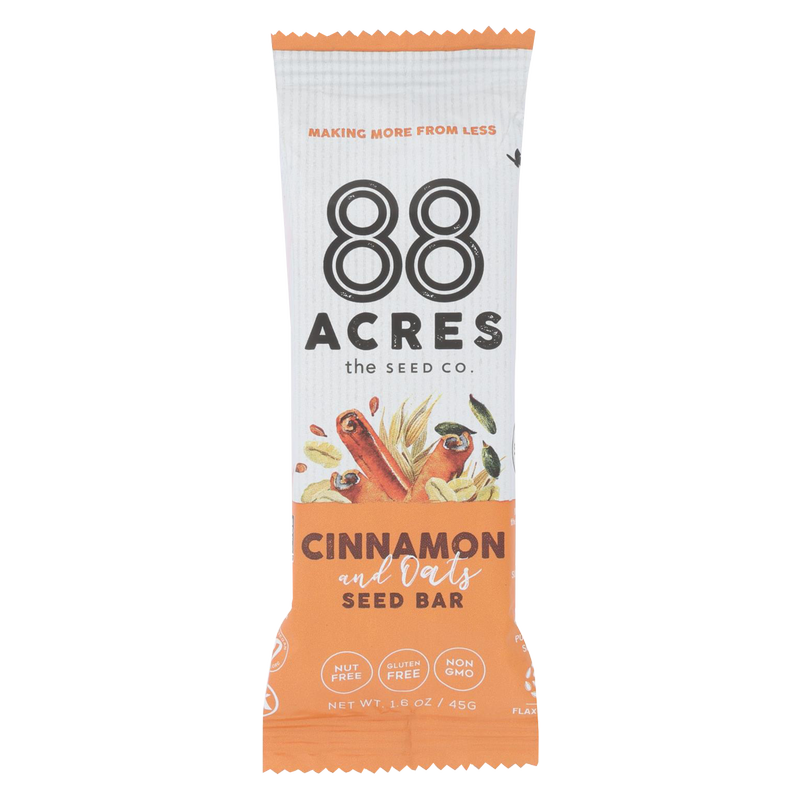 88 Acres Oats and Cinnamon Seed Bar 1.6oz
