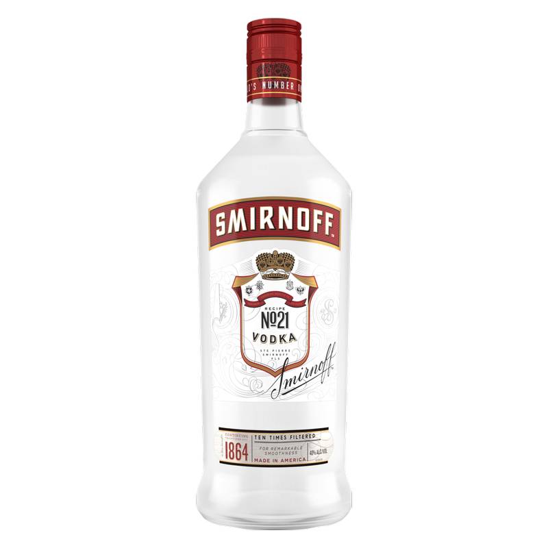 Smirnoff Vodka Plastic 1.75L (80 Proof)