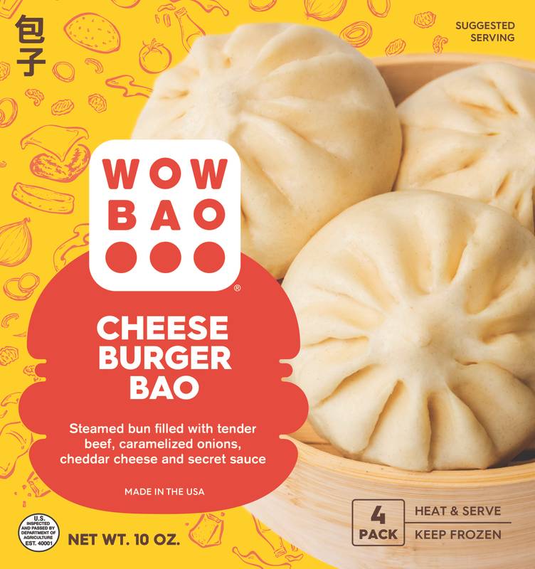 WowBao Cheeseburger Bao, 4 Pack