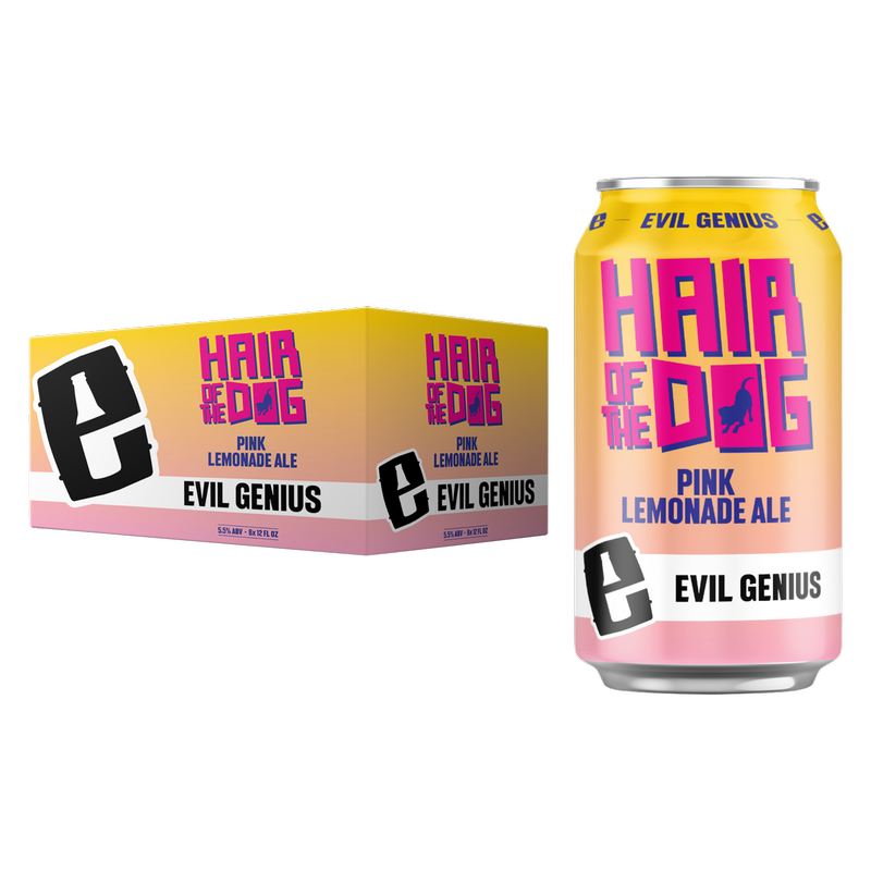 Evil Genius Hair of the Dog Pink Lemonade Ale 6pk 12oz Can 5.5% ABV