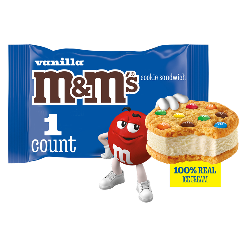 M&M'S Vanilla Ice Cream Cookie Sandwich 1ct