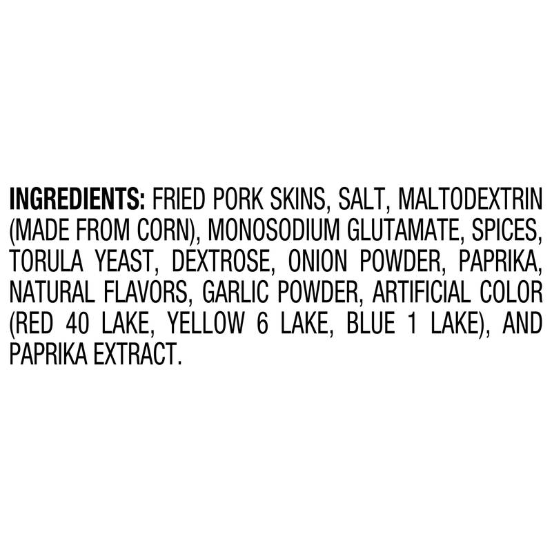 Baken-Ets Chicharrones Fried Pork Skins Hot'N Spicy Flavored 4 Oz